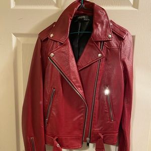 Zara Red Leather Jacket